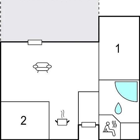 2 Bedroom Stunning In Casa de Férias Rechlin